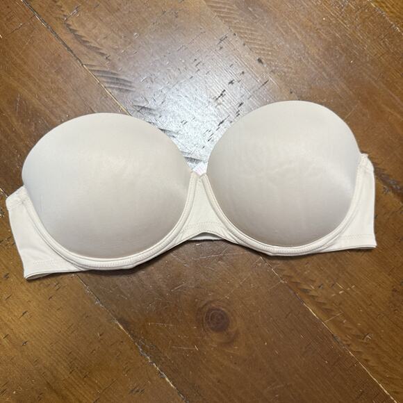 PINK Victoria's Secret Marzipan 36C Wear Everywhere Push Up Strapless Bra VS - Picture 1 of 8